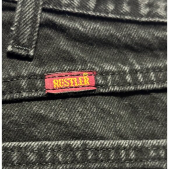 Men's Rustler Black Demin Jeans 36X34 - Picture 4 of 4
